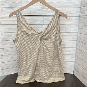 Old Navy Cream Tie Front Tank Top